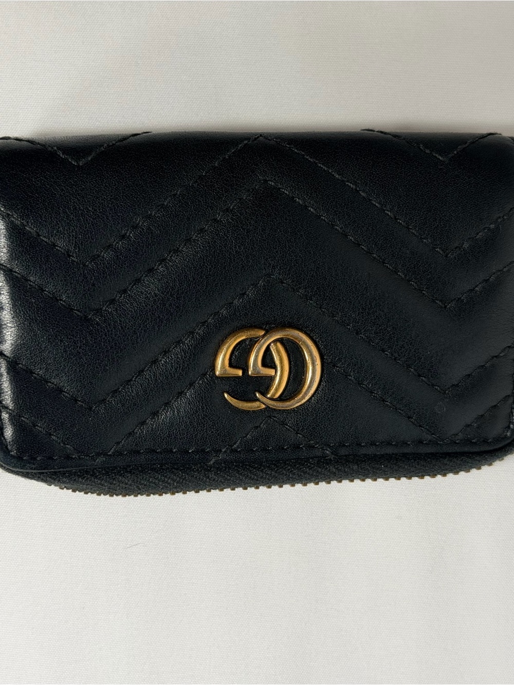 Authentic Gucci GG Leather Card Wallet Keychain - Picture 11 of 12